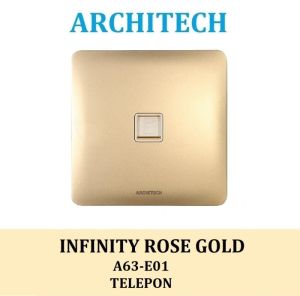 ARCHITECH INFINITY A63-E01 GOLD Stop Kontak/OUTLET/JACK Telepon