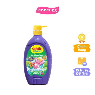 Sữa tắm gội toàn thân cho bé từ 2 tuổi Carrie Junior hương Grapeberry 700g