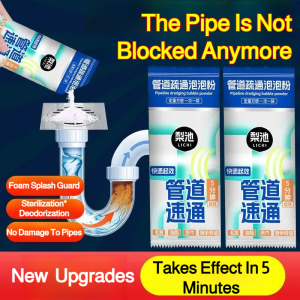 Powerful Bubble Powder Effective Sewer Pipe Unclogger Pipe Dredging Powder Strong Dissolving Oil Hair Strong Effervescent Pipe Unblock