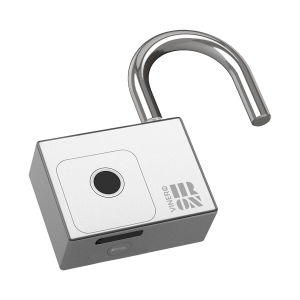 Vinero Iron Smart Padlock Fingerprint Bluetooth Water Resistant IP65