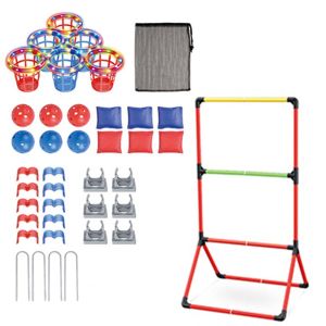 XUECHUANGYING Interactive Sandbag Throwing Game Kit Portable 2 in 1 Outdoor Bucket Game Set Kids Play Set Bean Bags Balls Outdoor Games Backyard Game Supplies