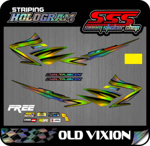 Sticker Striping Variasi Hologram Old Vixion / Vixion Lama 2007-2012 FZ150i Malaysia
