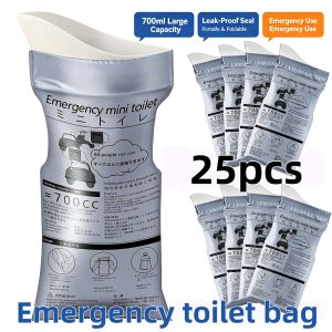25 pcs 700ml Disposable Emergency Urinal Bags | 5/10 Pack Portable Pee Bags for Camping Travel & Outdoor Use