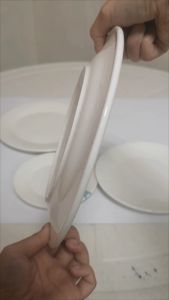 Ceramic Dinner Plate High Quality White Flat Plate Porcelain Japanese Cutlery Modern Microwave Safe