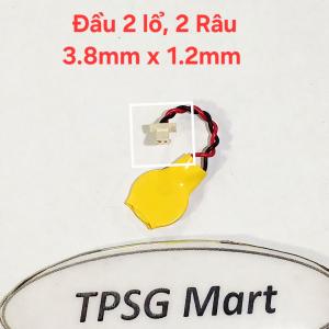 Pin cmos 1220 3V CR1220 3V Pin 3V / Pin đầu cắm 2 lổ 2 Râu (D x R): 3.8mm x 1.2mm