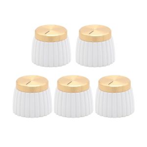 XIJIBAN 5Pcs 20x16mm Guitar AMP Pointer Knob Cap Plastic Set Screw Fixed Effect Pedal Knob Durable Heat Resistance Amplifier Knob Replacement for Guitar Amplifier