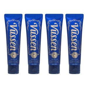 Vussen Cavity Care Toothpaste 120g × 4 Pack – High Fluoride Formula for Cavity Prevention Tartar Removal & Fresh Breath