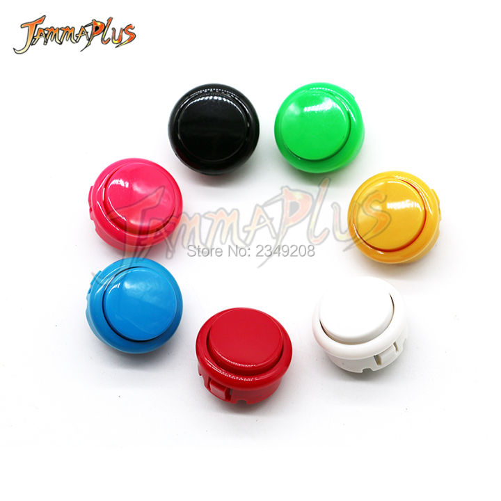 Snap In 2 Pin Arcade Machine Accessories , Green Red Sanwa Arcade Button