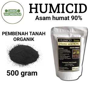 Pupuk Organik Asam Humat Powder HUMICID 500 Gram Pembenah Tanah Penyubur Tanaman