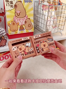 การ์ตูน256แผ่นดึงออกมากระดาษโน๊ตกระดาษโน้ตพกพากระดาษโน๊ตขี้เถ้าในตัวเองสำหรับนักเรียนอ่านเขียน Noting