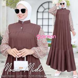 dress jumbo moza/ gamis jumbo murah/ busana muslim wanita/ dress kasual
