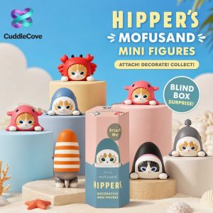 Mofusand Mini Cat Mystery Box Random Shark Crab Octopus Squid Figure Doll Decor Christmas Gift For Kids