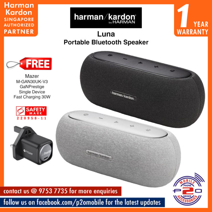 Custodia rigida da viaggio per altoparlante Harman Kardon LUNA Altoparlante Bluetooth portatile Custodia con tracolla per Harman Kardon LUNA Speaker Accessori, 28.5 * 11 * 9.5 cm (foderato nero