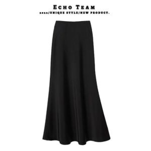 Fashion Womens Maxi Fishtail Long Skirt High Waist Muslim Pencil A-Line Skirts Causal Plain Color Fashion Clouthes Loose Plus Size #3221