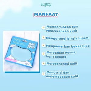 Brighty Glow & Bright Bar Soap Sabun Mandi Pencerah Kulit Hitam 85gr