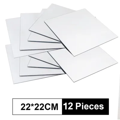 HD Square Wall Glass Paste Mirror Full Body Dress Mirror Fitting DIY Mirror Sticker Self-Adhesive For Living Room/Bedroom/Bathroom