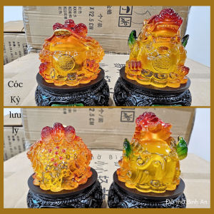 (Lẻ) Cóc Kỳ đế gỗ thu tài hút lộc đủ size - Đồ thờ Bình An - Decor Phong thủy