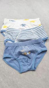 6Pcs/Set Kids Boys Underwear 95% Cotton Soft Briefs Cartoon Dinosaur Stripe Solid Breathable Childrens Underpants 2-10 Years2026