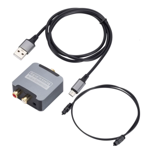 ตัวแปลงเสียง SPDIF เอาต์พุตเสียงออปติคอล/เป็น3.5มม. สำหรับสายเคเบิลไฟเบอร์สำหรับโฮมเธียเตอร์