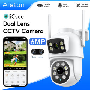 Alston ICSEE XM R6 Dual Lens CCTV Camera Wifi PTZ 6MP HD Night Vision Outdoor Waterproof Security Camera