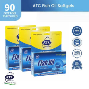 「Inflammation Relief」ATC Fish Oil 1000mg x 100s Softgel Capsules(1 Bottle) 3 Healthcare Supplement FDA Approved