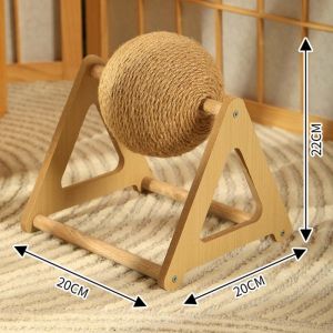 Cat Scratching Ball Toy Mainan Kucing Cat Scratch and Play Ball Straw Carpet Scratching Pad & Posts Play多功能猫抓球
