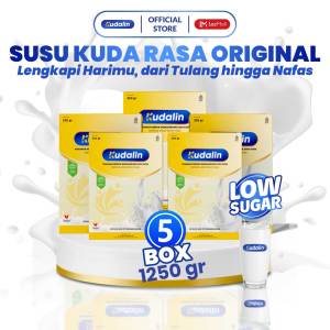 Susu Kuda Kudalin Rendah Gula Obat Tulang & Sendi Berat 1250 Gram Pakt 5 Box Hemat