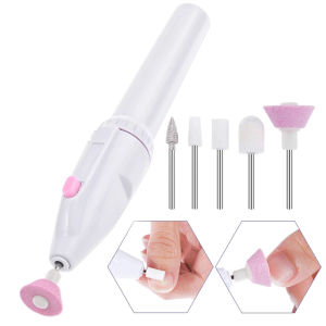 Portable 5 in 1 Electric Nail Trimming Combination Set/Manicure Nail File Kit/Nail Art Drill Grinder Grooming Kit/Multifunctional Nail Buffer Polish Remover Machine