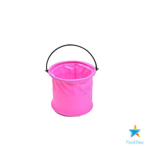 TookDee ถังตักทราย พับได้ พลาสติก เล่นริมทะเล ชายหาด เล่นน้ำ ตกปลา ปู ถังล้างพู่กันพับได้ 2L collapsible Buckets