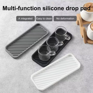 Silicone Drain Tray for Tableware Water Cup Fruit Vegetable Kitchen Sink Organizer Storage Tray Sponge Holder Soap Dispe