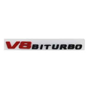 3d ABS V8 Biturbo Emblem Car Fender Badge Decal For C63S C63 E63 CLS63 V8 Biturbo Sticker Accessories