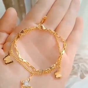Gelang Titanium Wanita & Gelang Rumbai Wanita Anti Karat