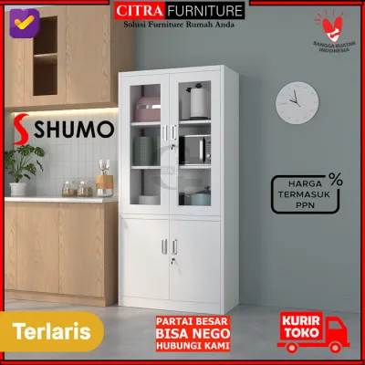 SHUMO ® Lemari Dapur Besi Serba guna | Rak Piring Minimalis Nagoya