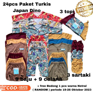 24pcs Paket Premiun Perlengkapan Baju Bayi Celana Bayi Newborn SNI free 1pcs Bedong Promo 9.9