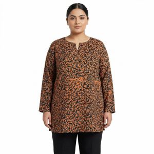 Exclusive Batik Kurung Kedah Top ( L Size ) - 100% Genuine Handmade Batik - Hand-Stamped