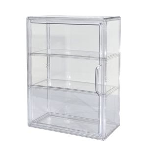 XYAX(XUNJIE) Detachable Partition  Pendant Display Box Transparent with Door  Storage Case Organize Box Acrylic  Display Stand Hoom Collection