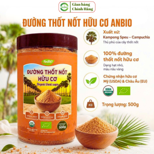 Đường thốt nốt hữu cơ Anbio 500g ngọt thanh tự nhiên không tinh luyện