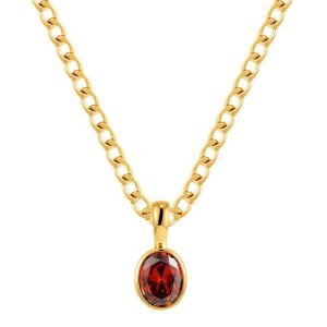 OURTOUR Hình bầu dục Dây chuyền zircon Thép không gỉ Nhiều màu sắc Dây chuyền pha lê hình oval Cao cấp Kiểu Dây Xích Cuba Dây chuyền loại Dành cho phụ nữ