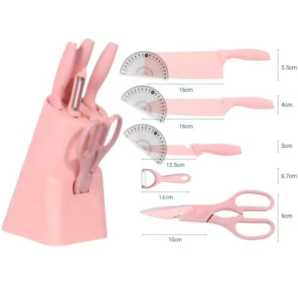 Pisau Dapur Set 6 In 1 Kitchen Knife Set / Pisau Pengupas Gunting Dapur Set