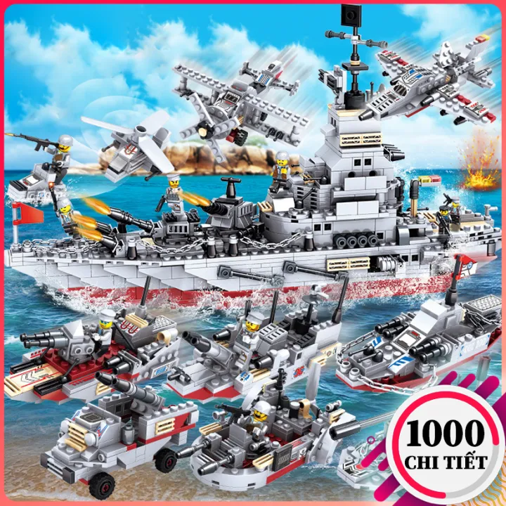 Bộ đồ chơi lắp ráp lego tàu chiến hạm 1000 chi tiết, lắp ráp lego tàu ...