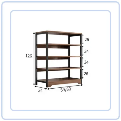 【COZYCASA】Wooden Color Bookshelf Office Storage Rack Multi-Layer Shelf Floor Standing Organizer