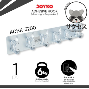 Joyko Gantungan Adhesive Hook Tempel Dinding Perekat Transparent ADHK-3200