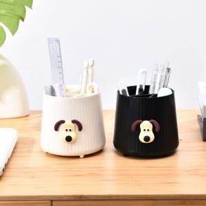 ANBIHE Divided Dog Pencil Holder Pochacoo Large-capacity Makeup Storage Kawaii Ins Cartoon Pen Case Student