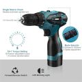 (Dikirim Dari Jakarta)Bor baterai cas komplit 12V Mesin bor cas murah 10mm Bor tangan baterai Bor Tanpa kabel Cordless drill Bisa Bolak Balik Termasuk koper dan mata/mesin bor cas 2 baterai/bor cas murah 2 baterai promo/bor cordless/bor charger 2 baterai. 
