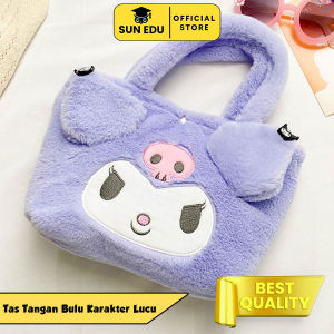 Tas bulu lucu karakter sanrio/ Shoulder tote bag cute fluffy untuk anak