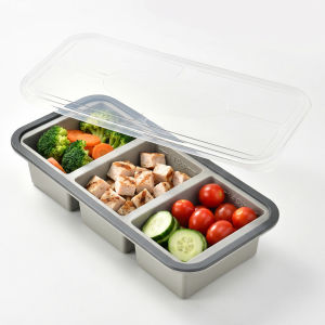 Leakproof Silicone Ice Cube Mould with Lid for Freezing Liquids Soups and Sauces Large Food Storage Container for Meal Preparation