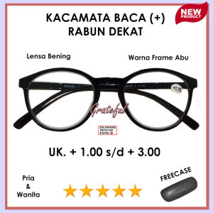 Kacamata Full Plus Frame Hitam Engsel Per Ukuran PLUS 1.00 SAMPAI PLUS 3.00 PRIA WANITA - GRATIS KOTAK KACAMATA