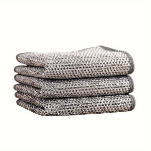1/3/6/12pcs Non-Scratch Wire Dishcloth Multipurpose Wire Dishwashing Rags For Wet And Dry Easy Rinsing Reusable Wire Cleaning Cloth Wire Dish Towels For Kitchen Sinks Pots Pans