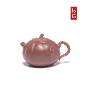 原矿段泥粉浆全手工薄胎南瓜花语100ML仿生小品泡茶壶宜兴紫砂壶