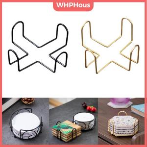WHPHous Coaster Holder Mat Storage Rack Table Mat Holder Tea Coffee Mug Placemat Storage Organizer Table Kitchen Accessories